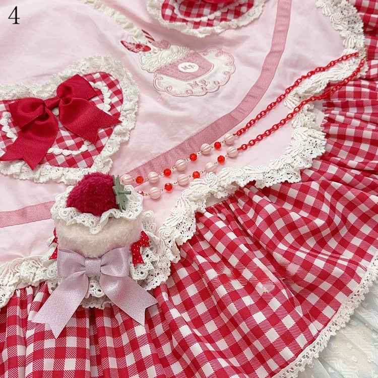 5 Options Plush Cake Pendant Beaded Necklace