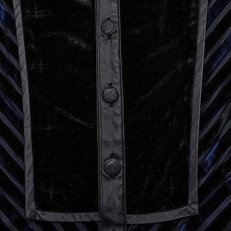 Black and Blue Military Men's Shirt