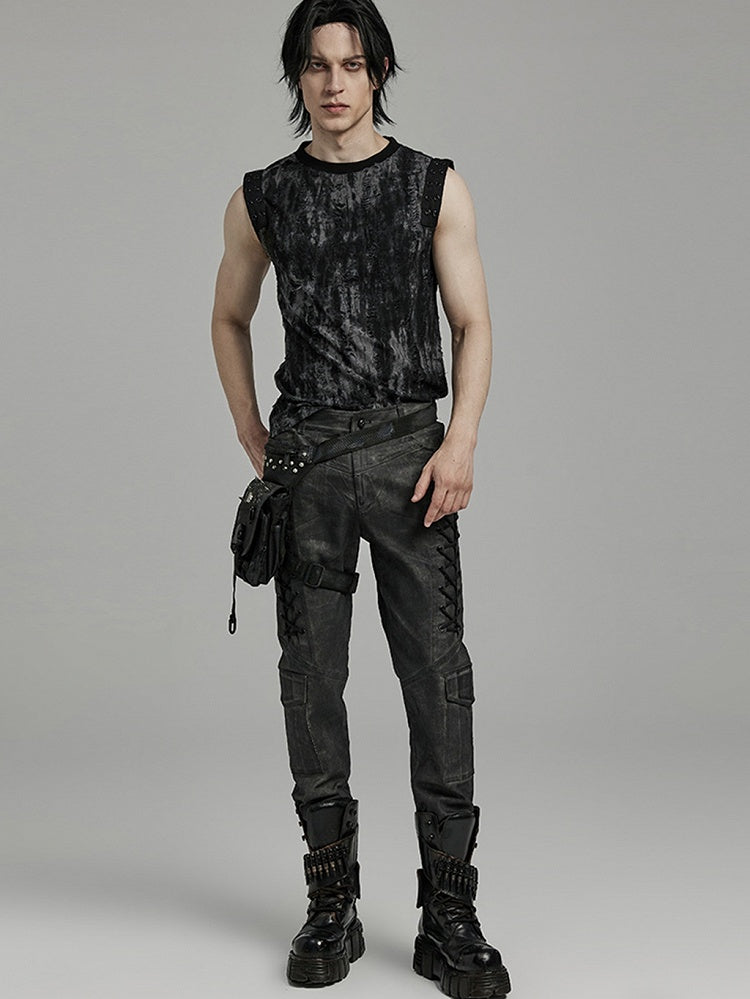 Black and Gray Goth Daily Tank Top