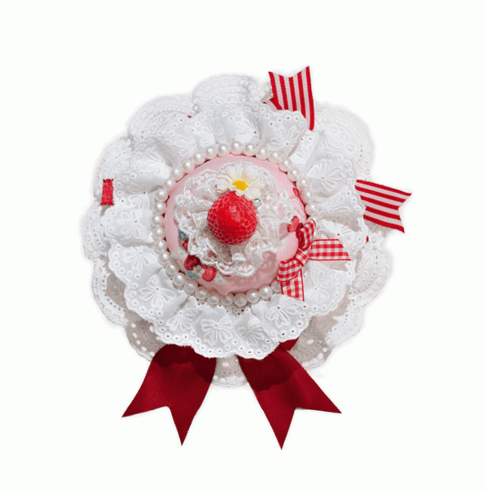 Bowknot Decoration Lace Trim Pink/Yellow/Blue Strawberry Hat