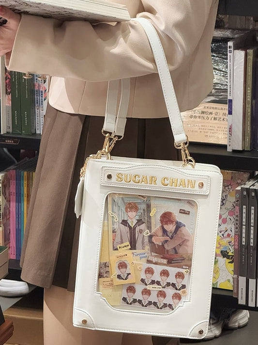 White Letter Decorated Ita Bag