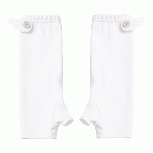 Blue/Pink Button White Angel Wing Accent Armwear