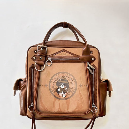 Kawaii Style Brown Large Capacity Daily Ita Backpack