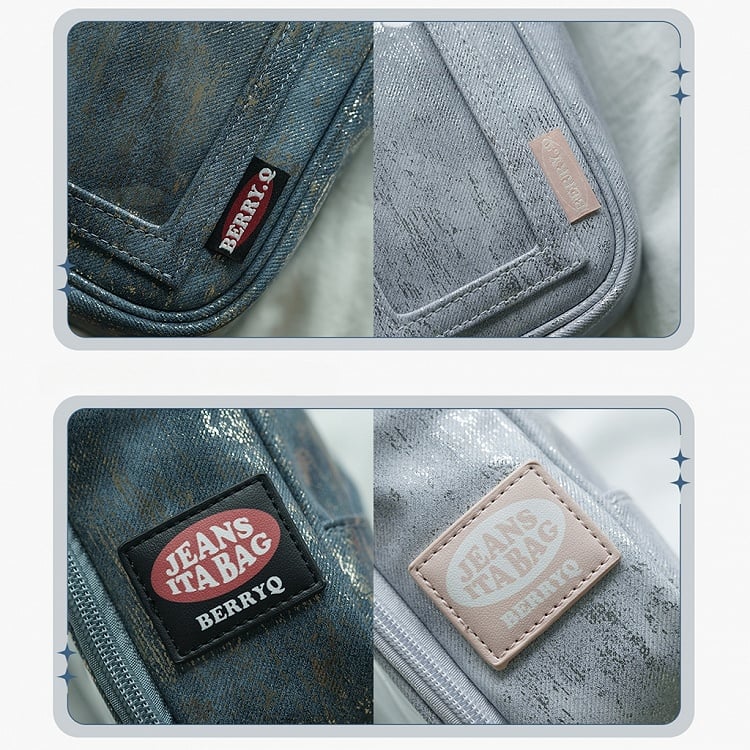 Dark Blue PU Ita Crossbody Bag