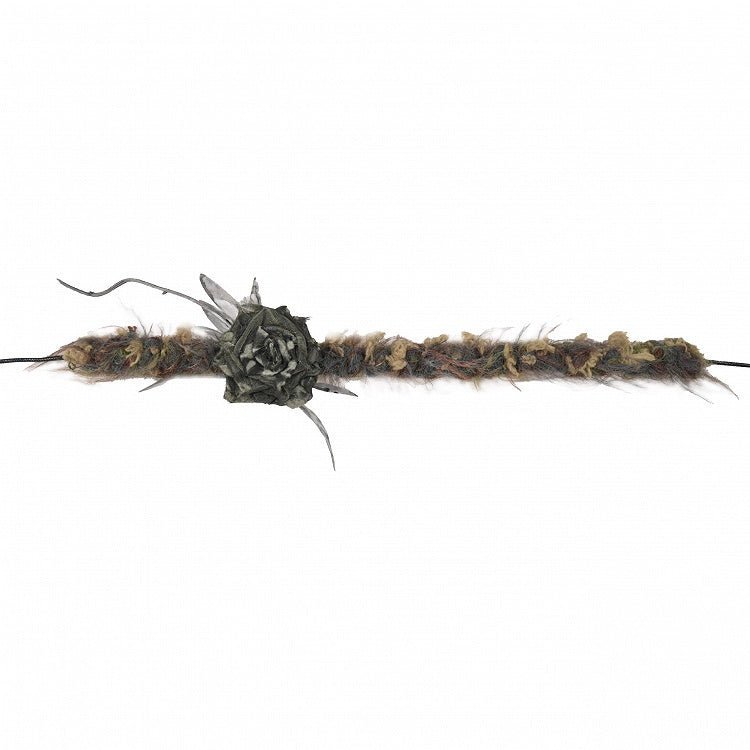 Green Rosette Design Choker