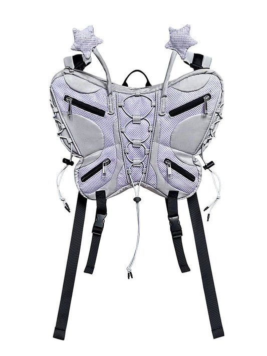Gray/Pink Small Size Butterfly Backpack