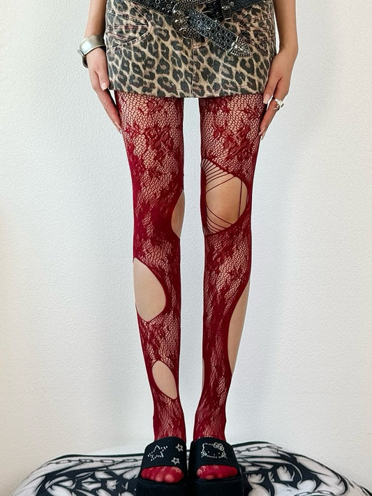 5 Color Options Millard Fashion Asymmetrical Design Cut-out Details Tights