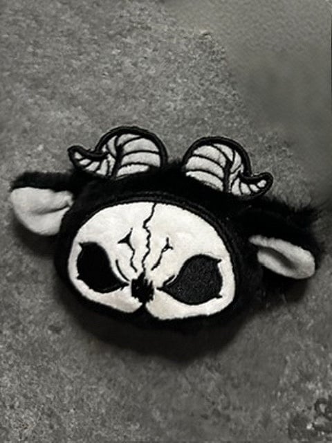 Black and White Grim Reaper Gothic Plush Hairclip