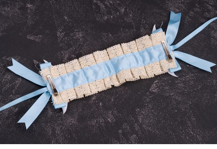 Crosses and Wings Blue and White Bowknots Hairband