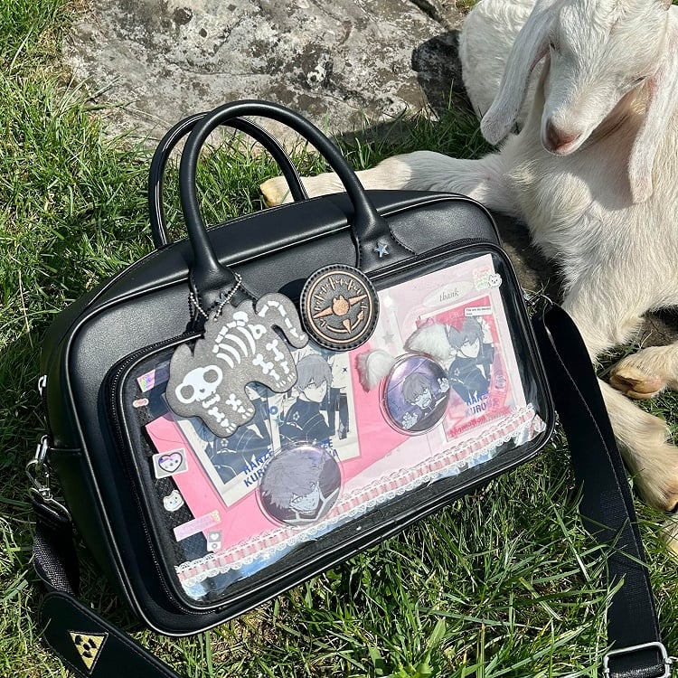 Kitty Decorated Large Capacity Crossbody Ita Bag White/Silver/Brown/Black/Blue/Yellow