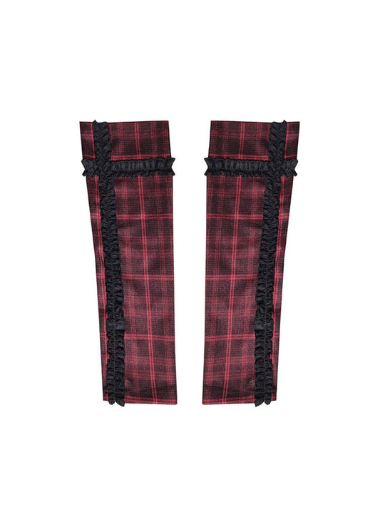 Red and Black Plaid Punk Rock Sleeves