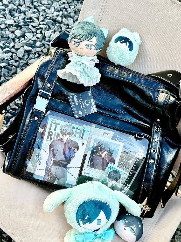 Black Stud Detail Buckle Strap Ita Bag