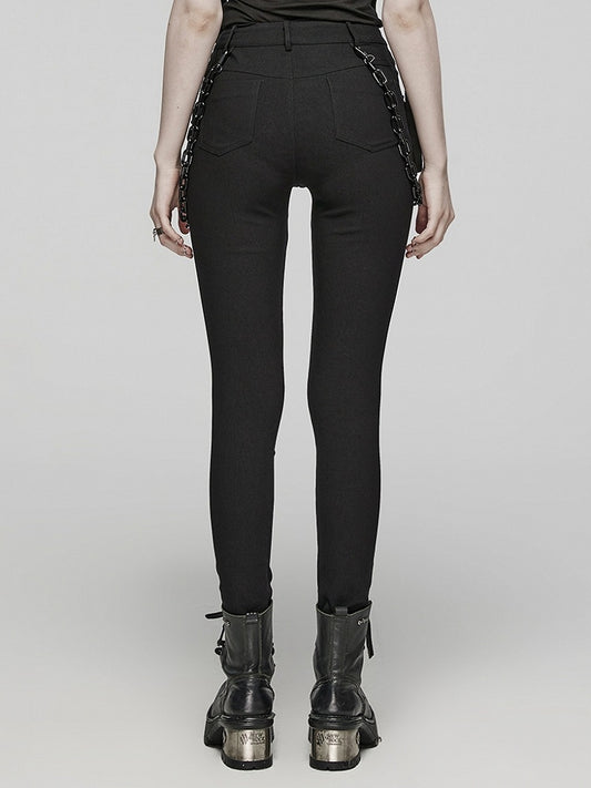 Black Punk 3D Pocket Trousers