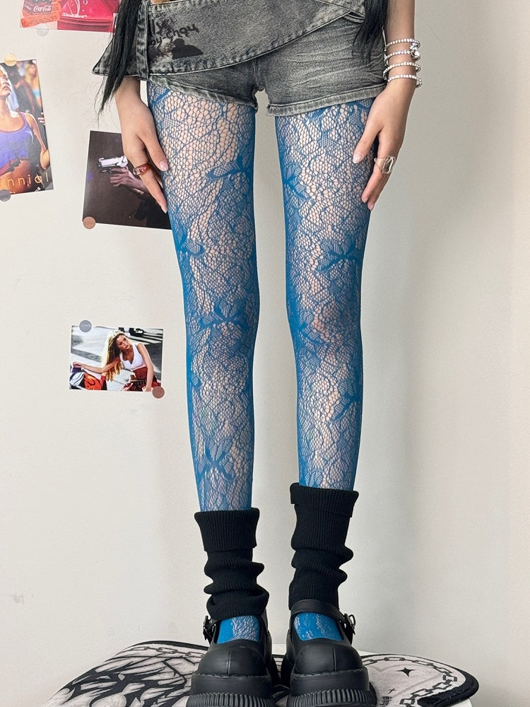 7 Color Options Y2K Butterfly Hollow-out Design Tights