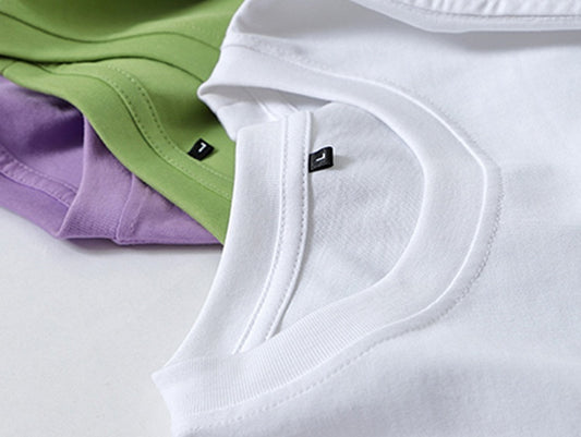 Black/White Round Neck Cyberpunk T-shirt