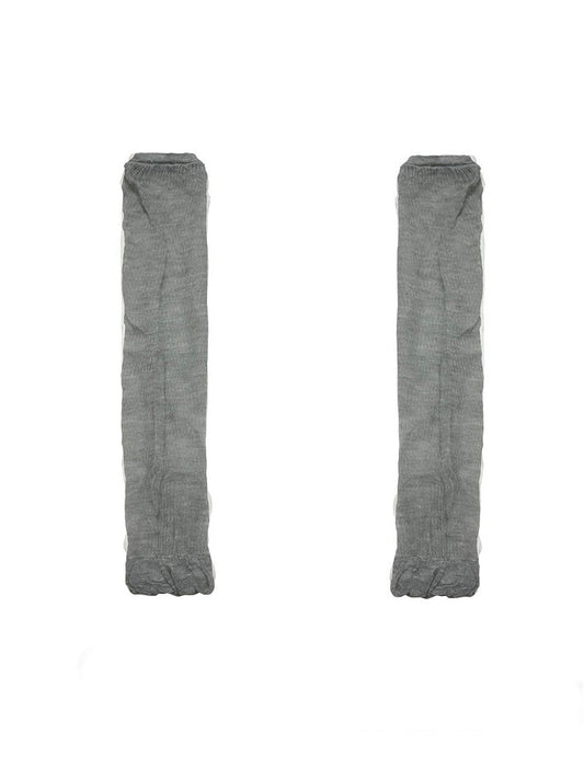 Clearance-Gray Semi-sheer Leg Sleeves