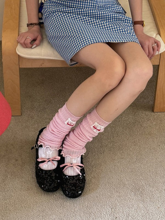 Black/White/Pink/Green/Gray/Milk White Leg Sleeves