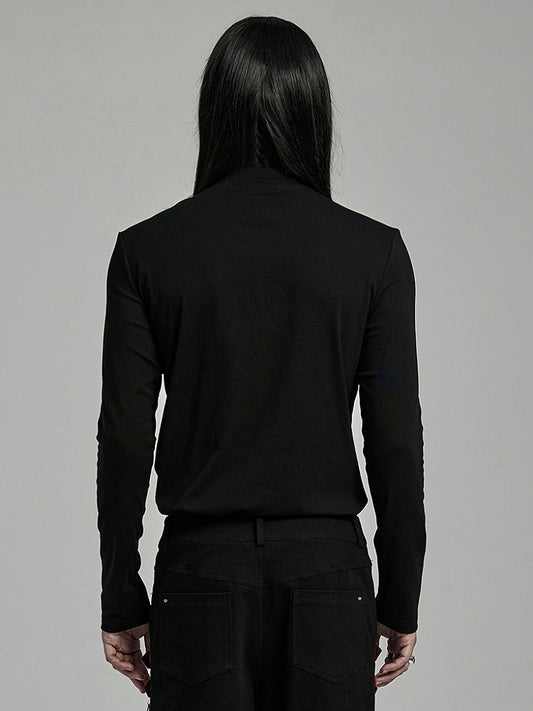 Black and Red Punk Handsome T-shirt