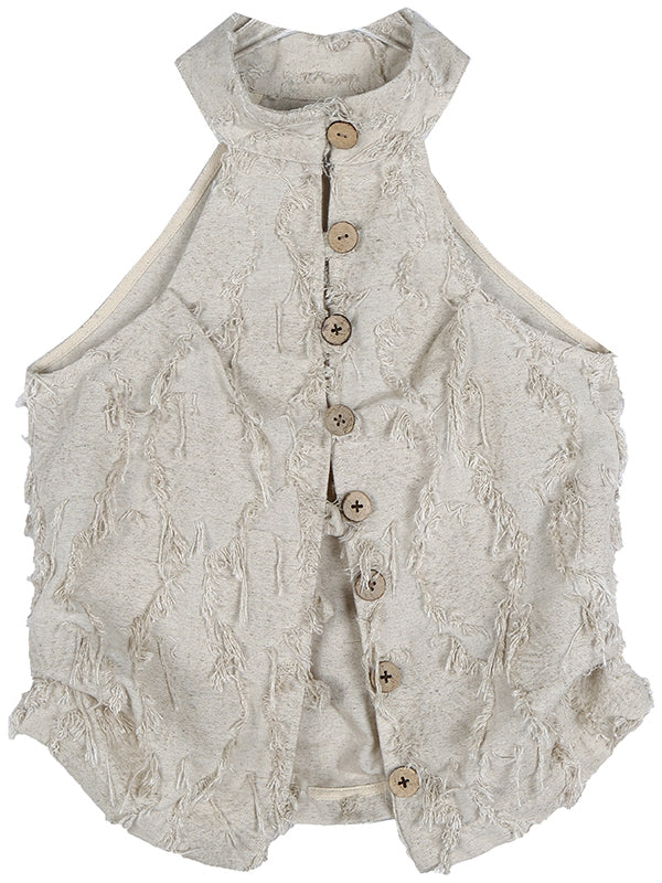 Light Khaki Wasteland Punk Tank Top