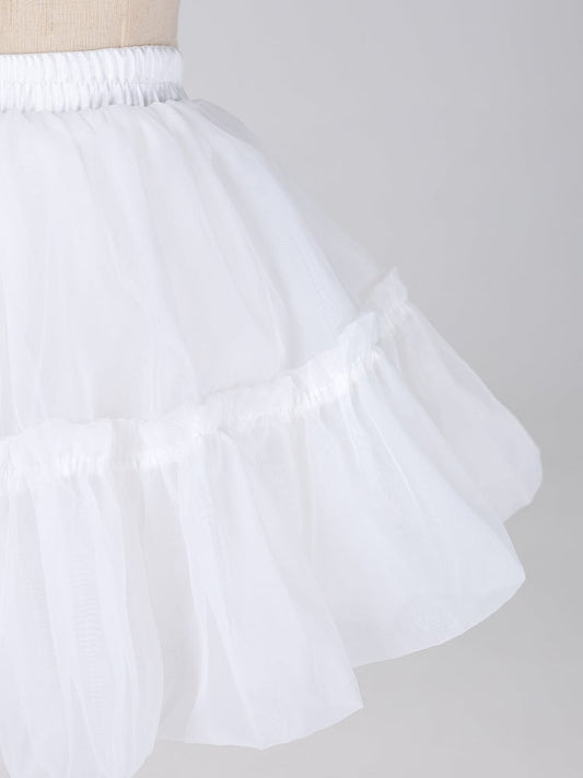 White 37cm Puffy Petticoat with Bloomers Lining