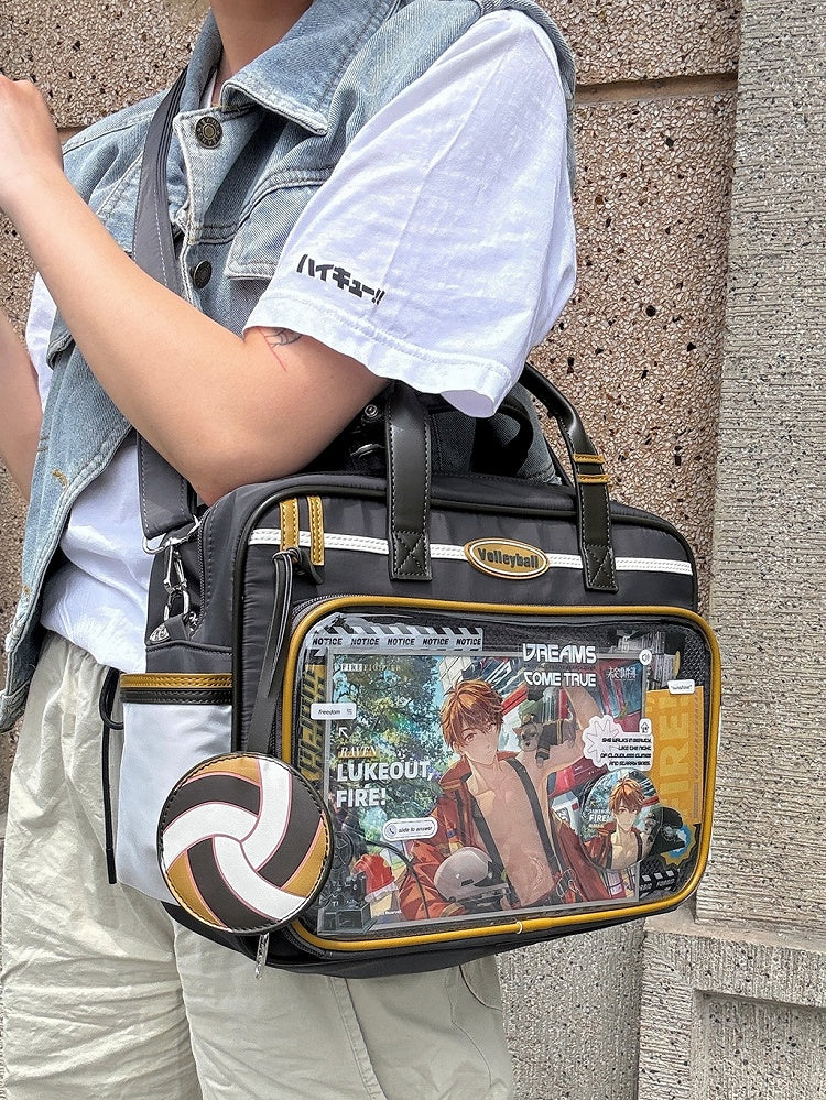 Gray Ita Bag with Volleyball Design Charm
