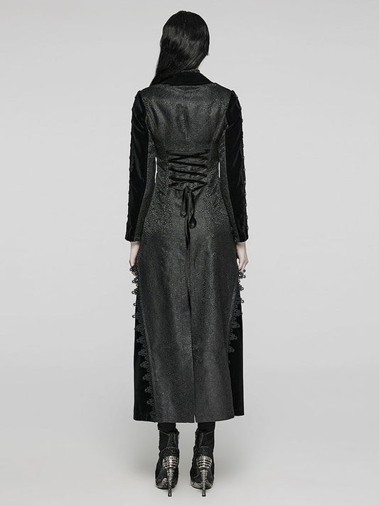 Black Gothic Gorgeous Countenance Long Coat