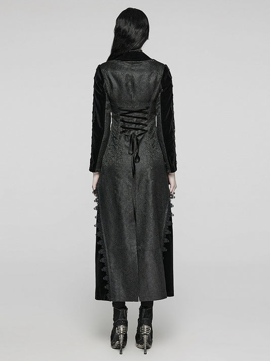 Black Gothic Gorgeous Countenance Long Coat