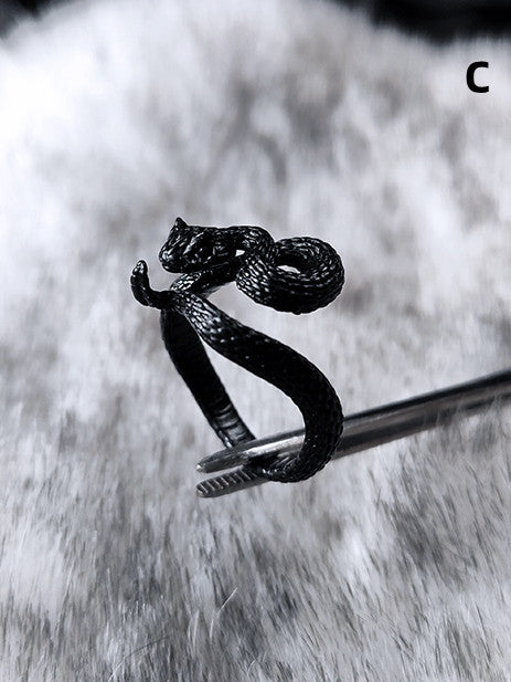 5 Options Gothic Punk Snake Ring
