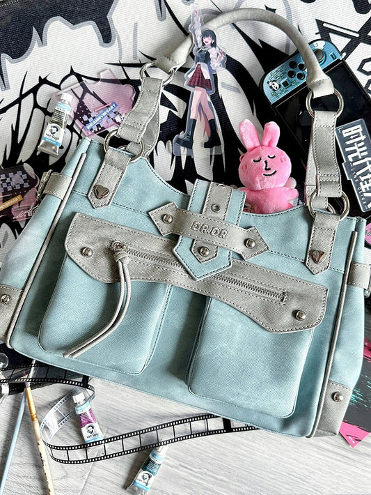 Cyan Motorcycle Ita Shoulder Bag