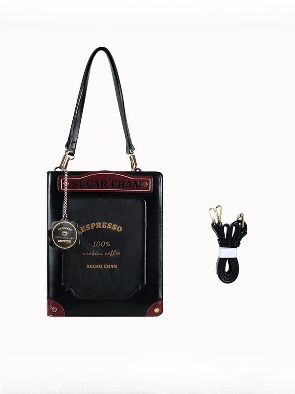 Black&Red Letter Decorated Ita Bag