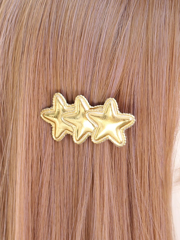 Cute Three Golden Stars Hairclip