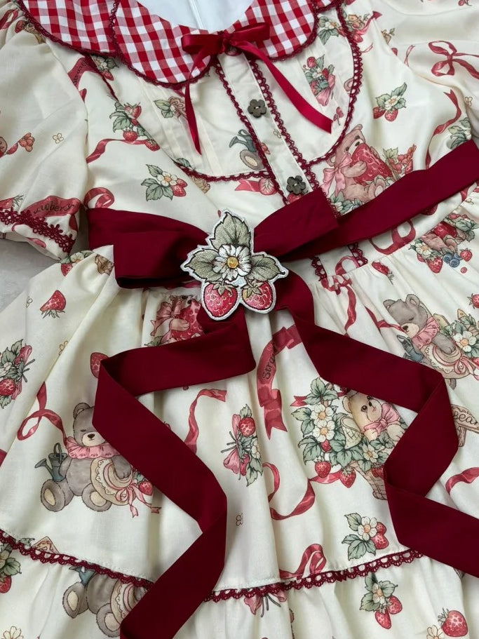 Strawberry Embroidery Brooch