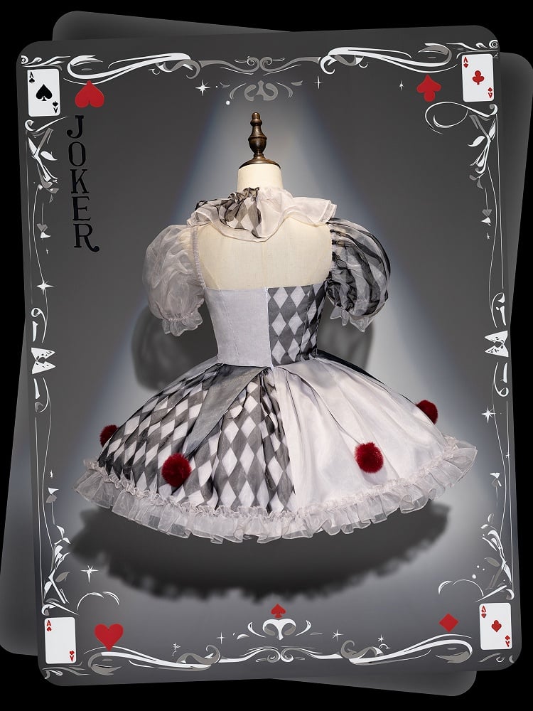 Halloween Clown Lolita Dress Black and White Pennywise Vibes