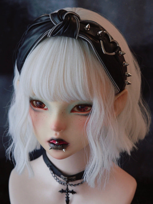 Black Gothic Knot Buckle Decorated Studs Design KC