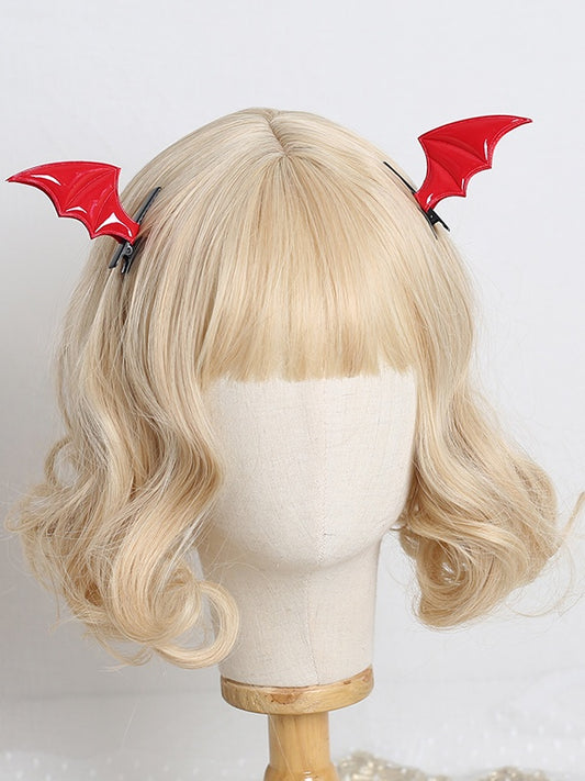 4 Colors A Pair of Gothic Lolita Polished Bat Wing Hairclips