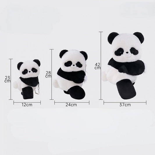 Cute Panda Plush Backpack/Crossbody Bag + Panda Keychain