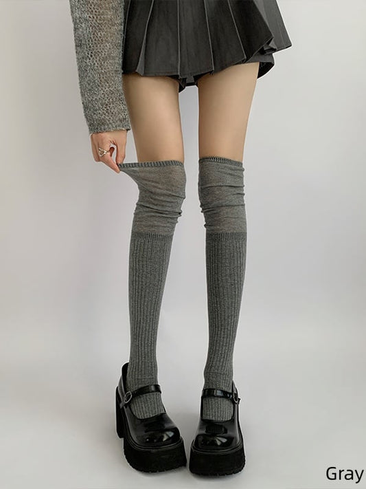 5 Color Options Maillard Knitted Stockings