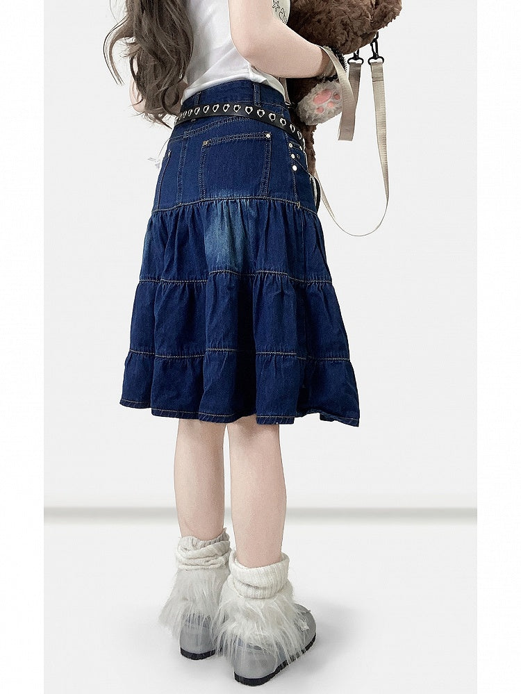 Blue Y2K Denim Skirt