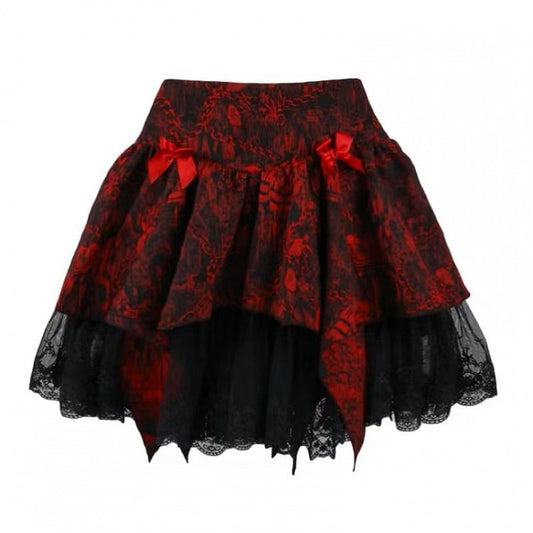 Romantic Goth Puffy Jacquard Skirt
