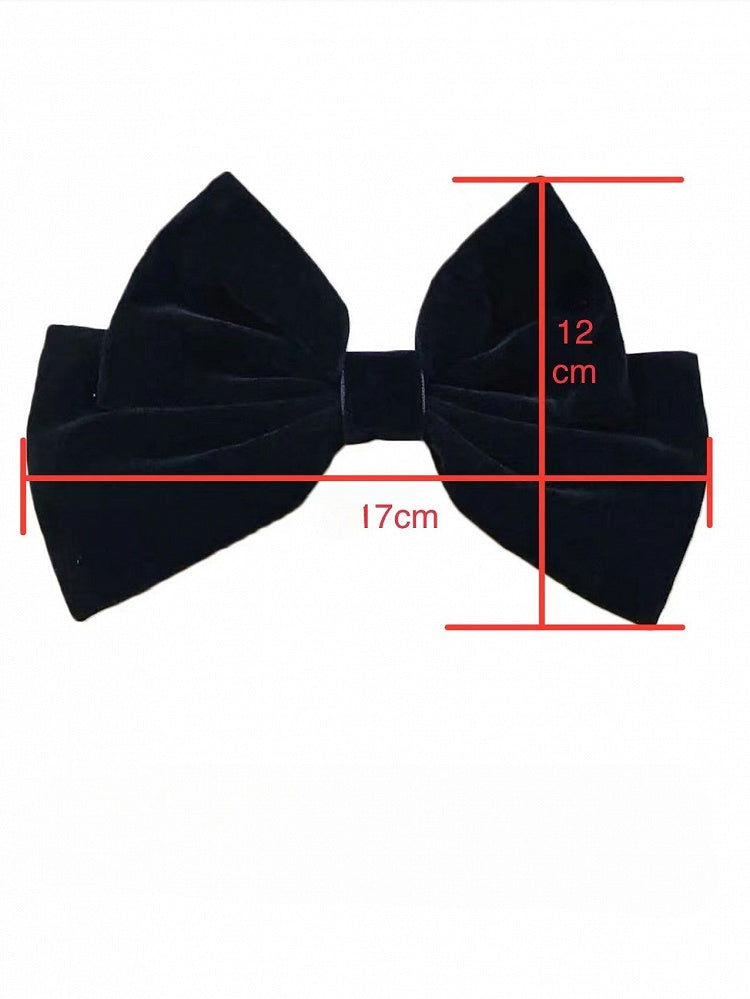 Black Velvet Bowknot Hairclip