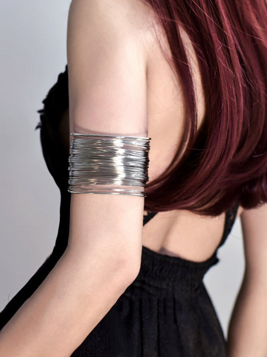 Cyberpunk Gothic Black /Silver Armlet