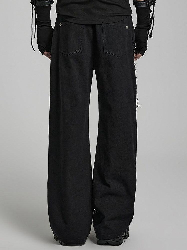 Black Doomsday Ripped Pants