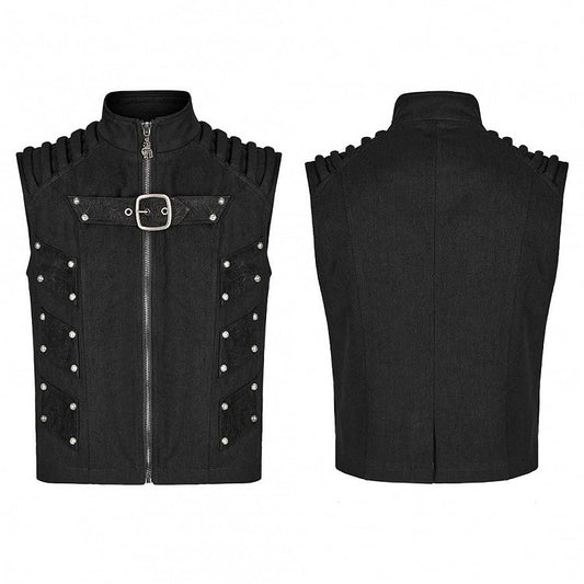 Black Doomsday Punk Vest