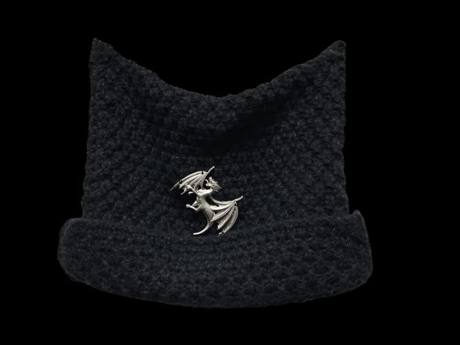 Punk Cat Ear Design Knitted Hat
