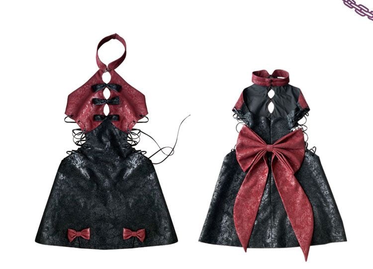 Halter Neck Backless Self-tie Straps Hollow Waist Qipao Dress