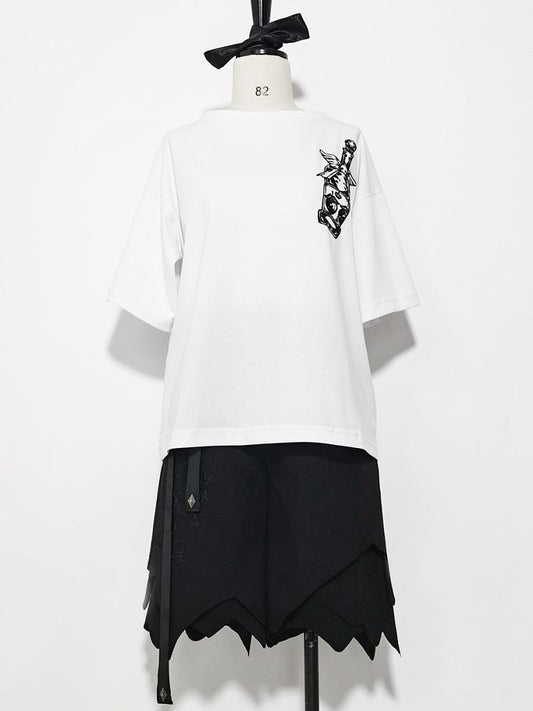 Glimpse Gossip Potion Bottle Embroidery Round Neck T-shirt