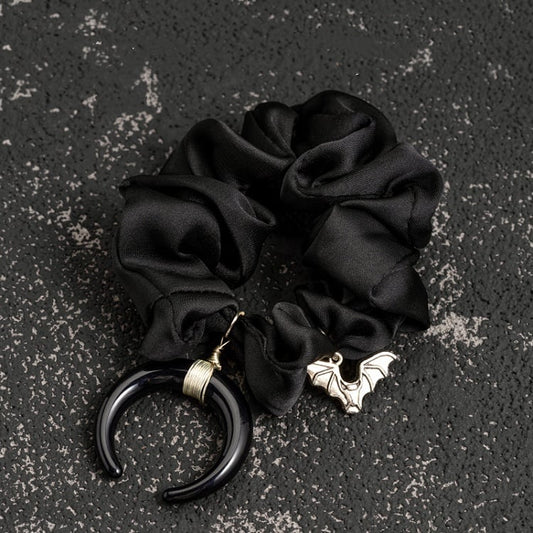 Clearance-Bat and Crescent Design Scrunchie
