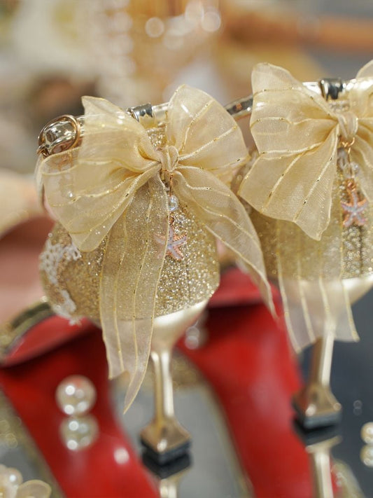 Clearance-Size 37 Song of Dawn Buckle Ankle Strap Gold 8CM Hime Lolita High Heels