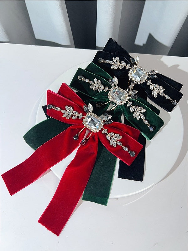 6 Options Rhinestone Decorated Bow Tie