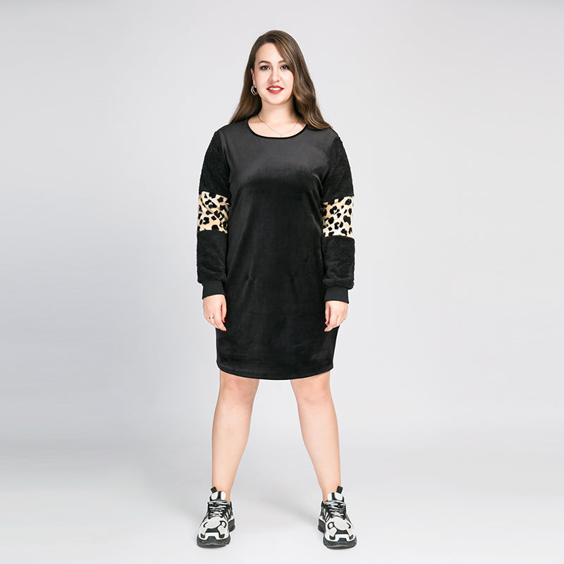 Super Soft Velvet Crew Neck Skirt